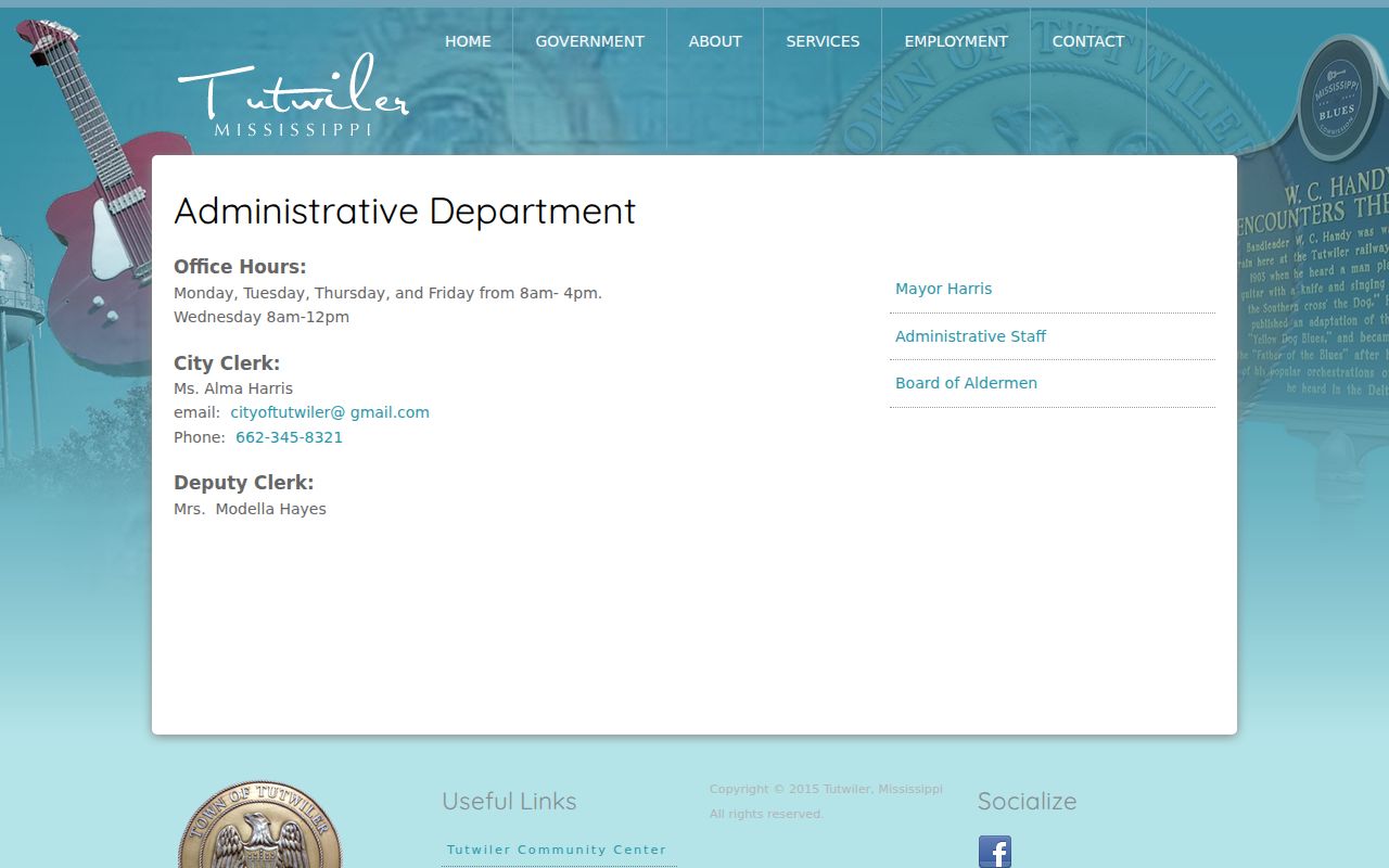 Glendora court docket source verification using an official Tallahatchie municipal administration page